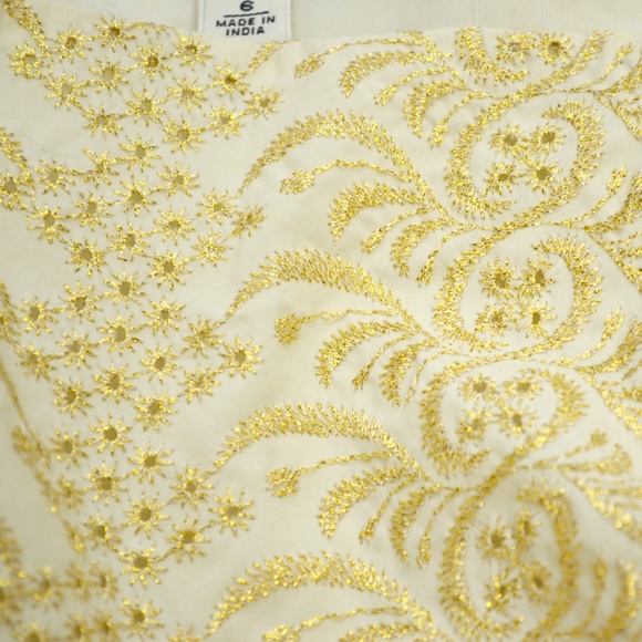 Banana Republic Gold & Ivory Strapless Dress NYE! - Picture 8 of 8